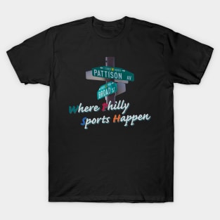 Broad and Pattison where Philly Sports Happen T-Shirt